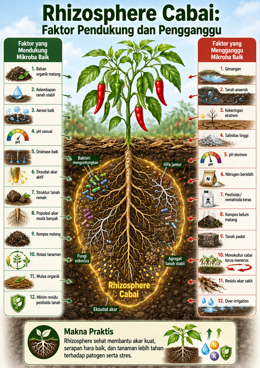 Rhizosphere cabai IPM