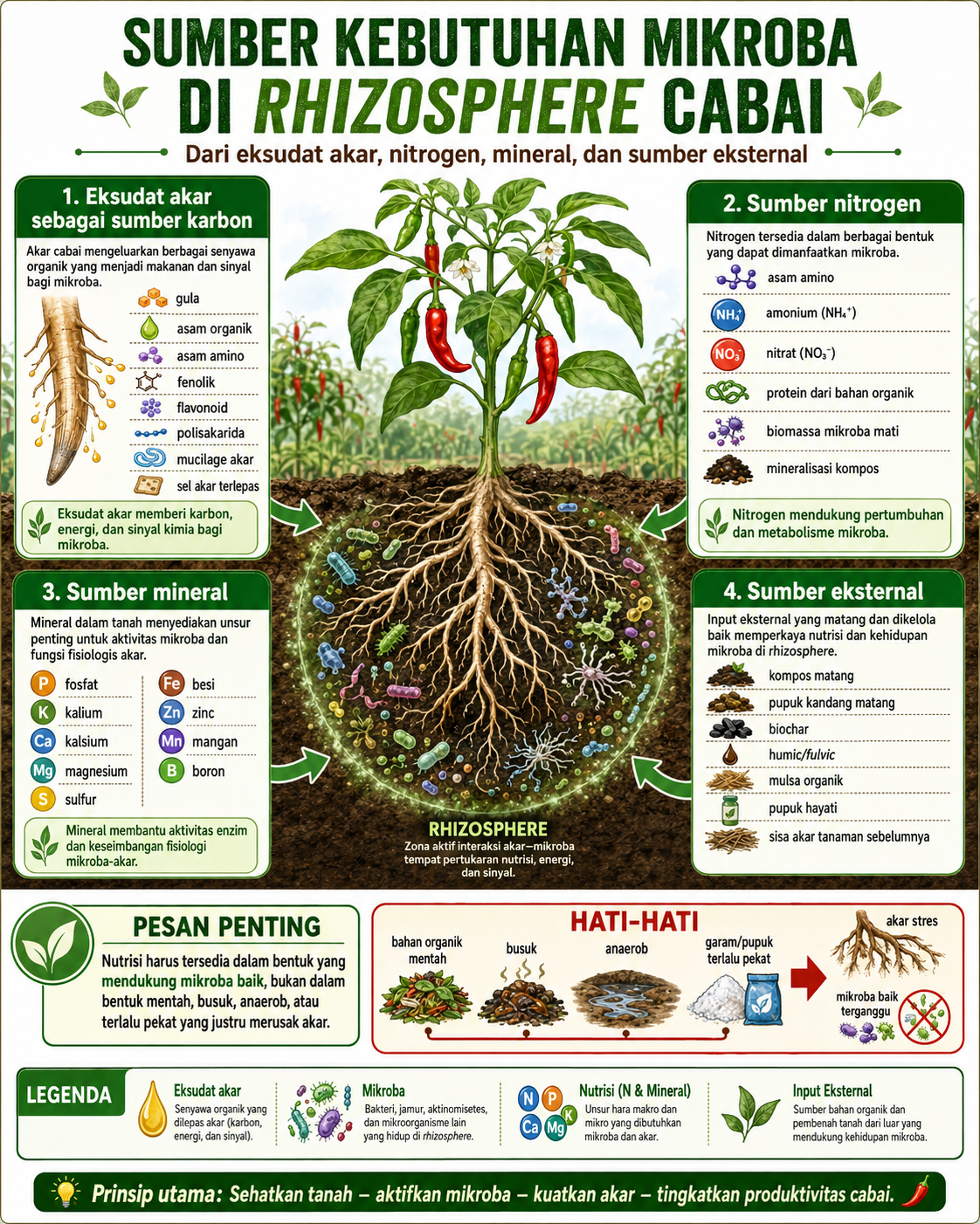 Rhizosphere sumber kebutuhan mikroba