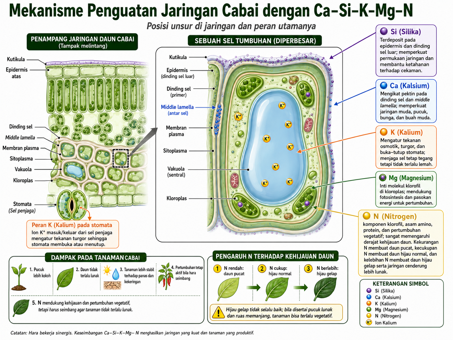 Sel daun dan peran hara